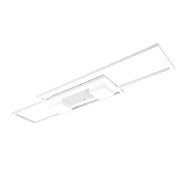 Luminária de teto LED ALBANY, retangular, 37W, 4300lm, 2700-6500K, IP20, branca