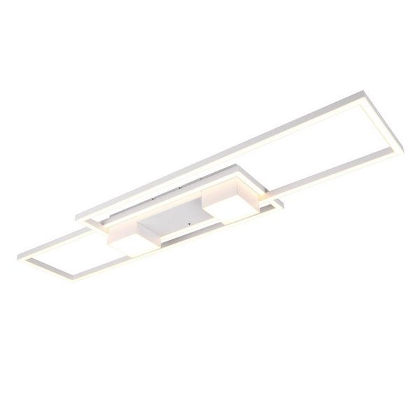 Luminária de teto LED ALBANY, retangular, 37W, 4300lm, 2700-6500K, IP20, branca