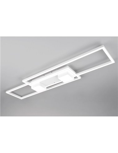 Plafonnier LED ALBANY, rectangulaire, 37 W, 4 300 lm, 2 700-6 500 K, IP20, blanc