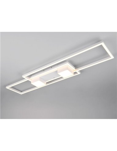 Luminária de teto LED ALBANY, retangular, 37W, 4300lm, 2700-6500K, IP20, branca