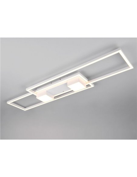 Plafón de techo LED ALBANY rectangular 37W 4300lm, 2700 - 6500K IP20 Blanco