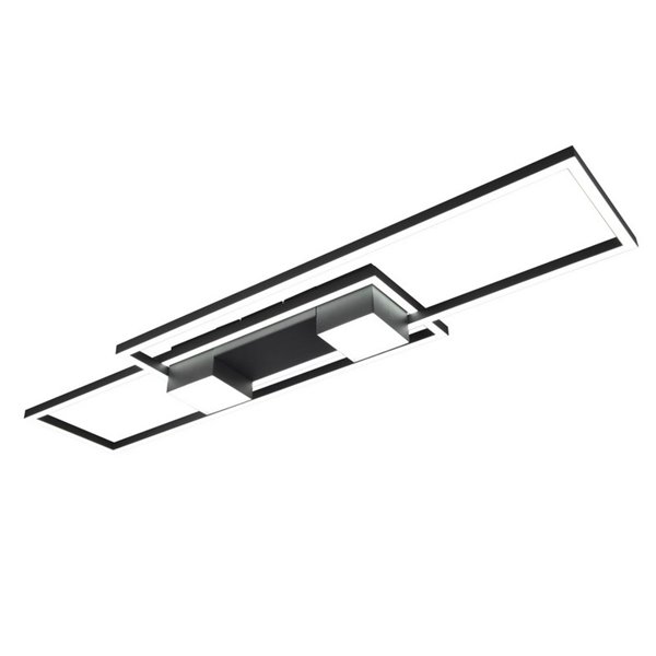 Plafón LED de techo rectangular ALBANY 37W 4300lm, 2700 - 6500K IP20 Negro