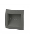 Empotrable LED Exterior cuadrado Gris Sedna 1 | Baliza LED empotrable cuadrada moderna | LeonLeds Iluminación
