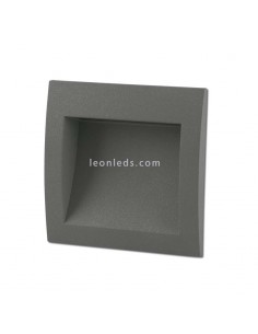 Empotrable LED Exterior cuadrado Gris Sedna 1 | Baliza LED empotrable cuadrada moderna | LeonLeds Iluminación