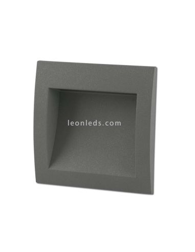 Encastré extérieur LED carré gris clair Sedna 1 | Balise LED encastrée carrée moderne | Éclairage LeonLeds