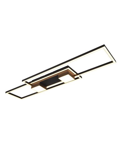 Plafón LED de techo rectangular ALBANY 37W 4300lm, 2700 - 6500K IP20 Negro