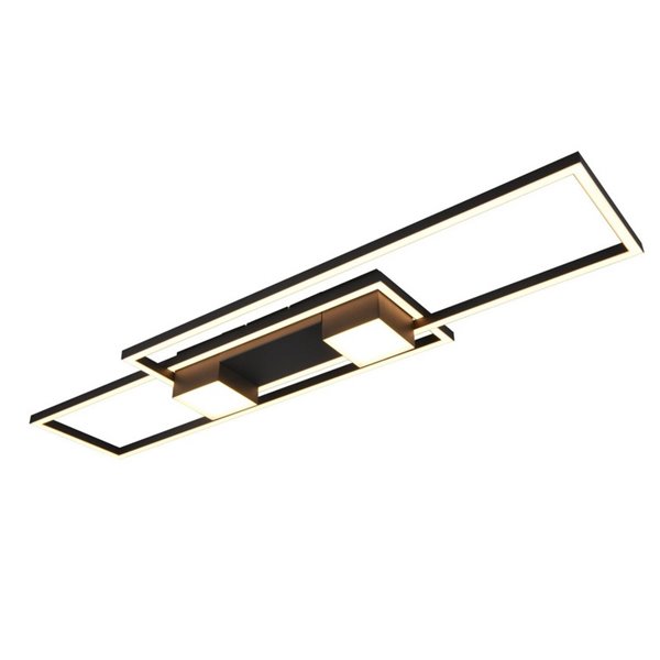 Plafón LED de techo rectangular ALBANY 37W 4300lm, 2700 - 6500K IP20 Negro