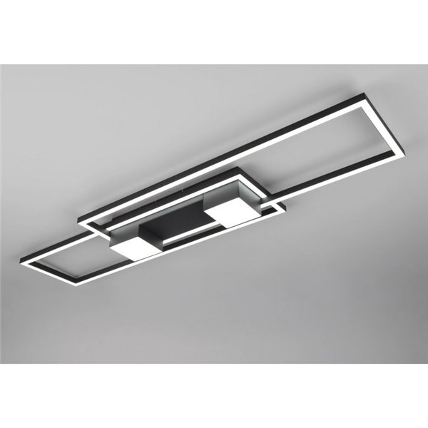Plafón LED de techo rectangular ALBANY 37W 4300lm, 2700 - 6500K IP20 Negro