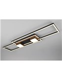 Plafón LED de techo rectangular ALBANY 37W 4300lm, 2700 - 6500K IP20 Negro