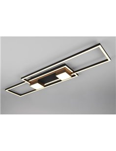 Plafón LED de techo rectangular ALBANY 37W 4300lm, 2700 - 6500K IP20 Negro 2