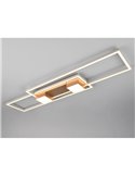 Plafonnier LED rectangulaire ALBANY 37 W 4300 lm, 2700-6500 K, IP20, couleur café