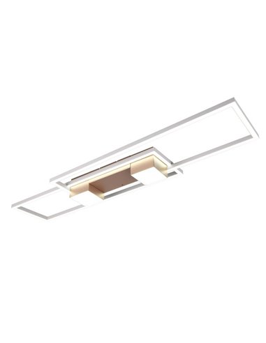 Luminária de teto LED retangular ALBANY 37W 4300lm, 2700-6500K IP20, cor café