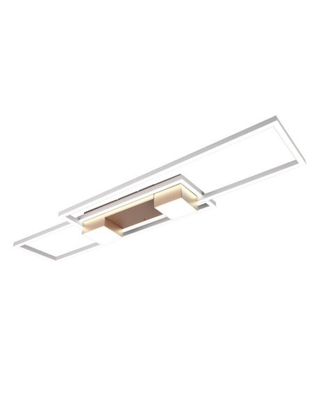 Luminária de teto LED retangular ALBANY 37W 4300lm, 2700-6500K IP20, cor café