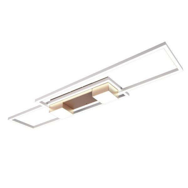 Luminária de teto LED retangular ALBANY 37W 4300lm, 2700-6500K IP20, cor café