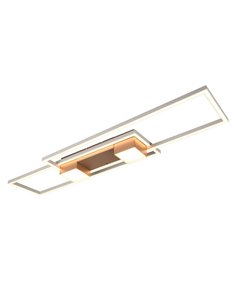 Plafón de techo LED rectangular ALBANY 37W 4300lm, 2700 - 6500K IP20 Café