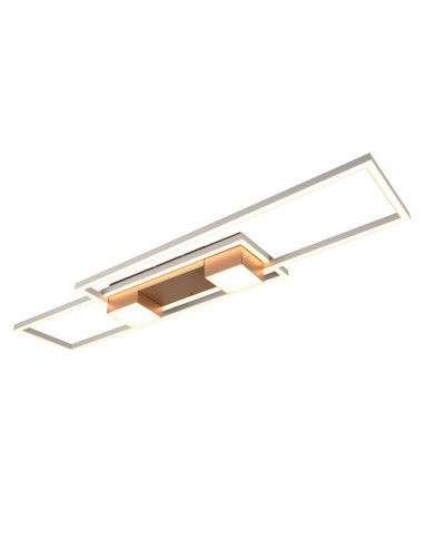 Plafón de techo LED rectangular ALBANY 37W 4300lm, 2700 - 6500K IP20 Café