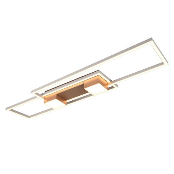 Luminária de teto LED retangular ALBANY 37W 4300lm, 2700-6500K IP20, cor café