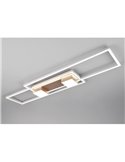 Plafón de techo LED rectangular ALBANY 37W 4300lm, 2700 - 6500K IP20 Café