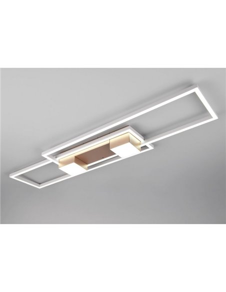 Plafonnier LED rectangulaire ALBANY 37 W 4300 lm, 2700-6500 K, IP20, couleur café
