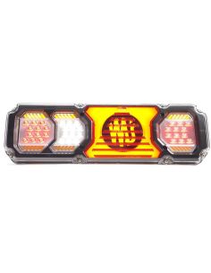 Piloto trasero LED con intermitente dinámico y luz de matrícula inferior con logo retroiluminado F1, AR, S1, 2aD, R1, L, IIIA 2