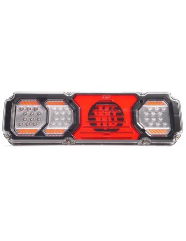 Piloto trasero LED con intermitente dinámico y luz de matrícula inferior con logo retroiluminado F1, AR, S1, 2aD, R1, L, IIIA