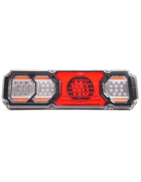 Piloto trasero LED con intermitente dinámico y luz de matrícula inferior con logo retroiluminado F1, AR, S1, 2aD, R1, L, IIIA