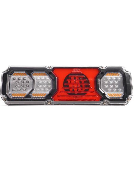 Piloto trasero LED con intermitente dinámico y luz de matrícula inferior con logo retroiluminado F1, AR, S1, 2aD, R1, L, IIIA