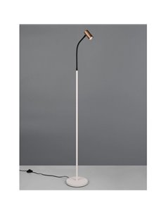 Luminária de pé TARYN com foco ajustável, interruptor de pé e lâmpada não incluída. 1x GU10 máx. 5W IP20 Café 2