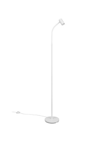 Luminária de chão TARYN 133,5 cm, ajustável, com foco embutido. Lâmpada não incluída. 1 lâmpada GU10, máx. 5 W, IP20, branca.