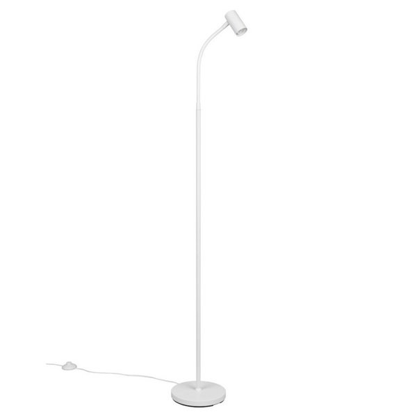 TARYN Stehleuchte, 133,5 cm, verstellbarer Spot (Leuchtmittel nicht enthalten), 1x GU10, max. 5 W, Schutzart IP20, Weiß