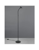 TARYN Stehleuchte 133,5 cm, verstellbarer Spot, Leuchtmittel exkl. 1x GU10 max. 5W, Schutzart IP20, Schwarz