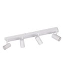 Regleta de 4 focos de techo TARYN bombilla excl. 4x GU10 max. 5W IP20 Blanco