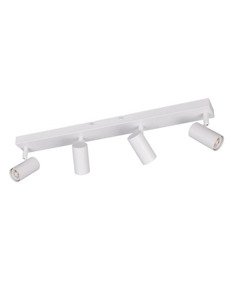 Réglette de plafond TARYN à 4 spots, ampoules non incluses, 4 x GU10 max. 5 W IP20 Blanc