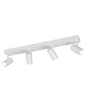 Regleta de 4 focos de techo TARYN bombilla excl. 4x GU10 max. 5W IP20 Blanco