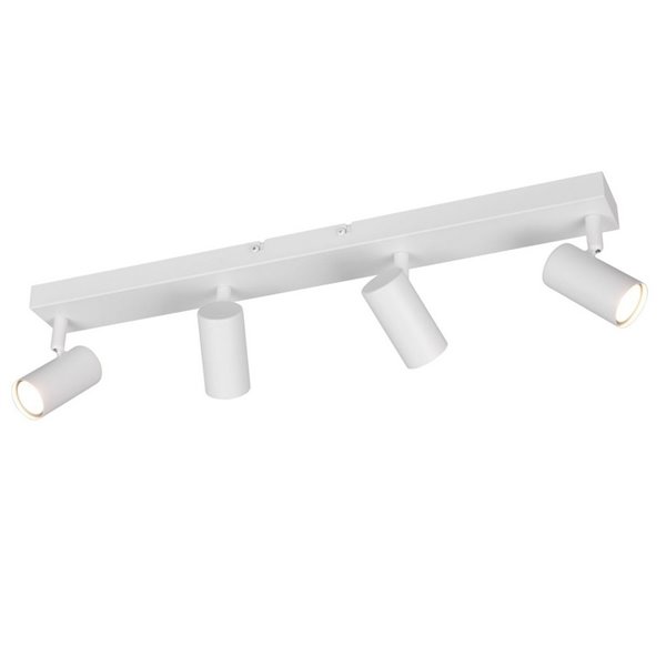 Regleta de 4 focos de techo TARYN bombilla excl. 4x GU10 max. 5W IP20 Blanco