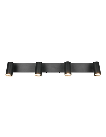 Réglette de plafond TARYN à 4 spots, ampoules non incluses, 4 x GU10 max. 5 W, IP20, noire