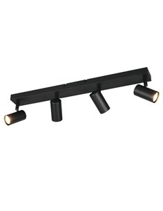 Réglette de plafond TARYN à 4 spots, ampoules non incluses, 4 x GU10 max. 5 W, IP20, noire