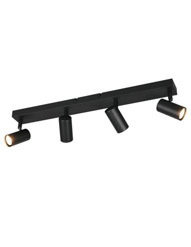 Réglette de plafond TARYN à 4 spots, ampoules non incluses, 4 x GU10 max. 5 W, IP20, noire