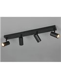 Réglette de plafond TARYN à 4 spots, ampoules non incluses, 4 x GU10 max. 5 W, IP20, noire