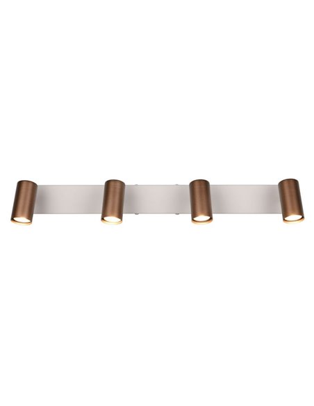 TARYN 4-flammige Deckenleuchte, Leuchtmittel nicht enthalten, 4 x GU10 max. 5 W, Schutzart IP20, Farbe: Kaffee