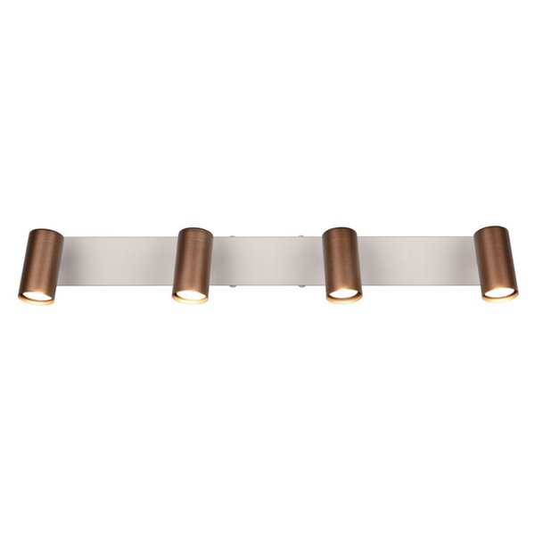 Regleta de 4 focos de techo TARYN bombilla excl. 4x GU10 max. 5W IP20 Café