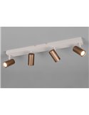 TARYN 4-flammige Deckenleuchte, Leuchtmittel nicht enthalten, 4 x GU10 max. 5 W, Schutzart IP20, Farbe: Kaffee