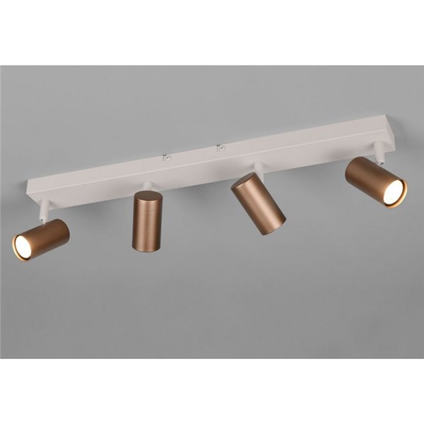 TARYN 4-flammige Deckenleuchte, Leuchtmittel nicht enthalten, 4 x GU10 max. 5 W, Schutzart IP20, Farbe: Kaffee