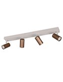 TARYN 4-flammige Deckenleuchte, Leuchtmittel nicht enthalten, 4 x GU10 max. 5 W, Schutzart IP20, Farbe: Kaffee