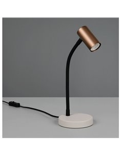 Lámpara de sobremesa TARYN, foco orientable, bombilla excl. 1x GU10 max. 5W IP20 Café 2