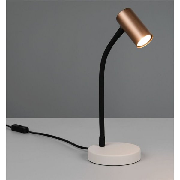 Lámpara de sobremesa TARYN, foco orientable, bombilla excl. 1x GU10 max. 5W IP20 Café