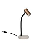Lámpara de sobremesa TARYN, foco orientable, bombilla excl. 1x GU10 max. 5W IP20 Café