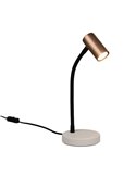 Lámpara de sobremesa TARYN, foco orientable, bombilla excl. 1x GU10 max. 5W IP20 Café