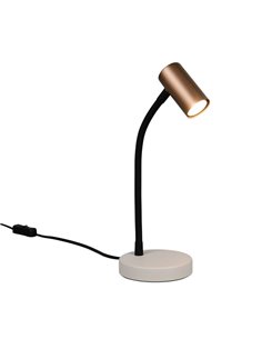 TARYN Tischleuchte, verstellbarer Spot, Leuchtmittel nicht enthalten. 1x GU10 max. 5W IP20 Kaffeebraun