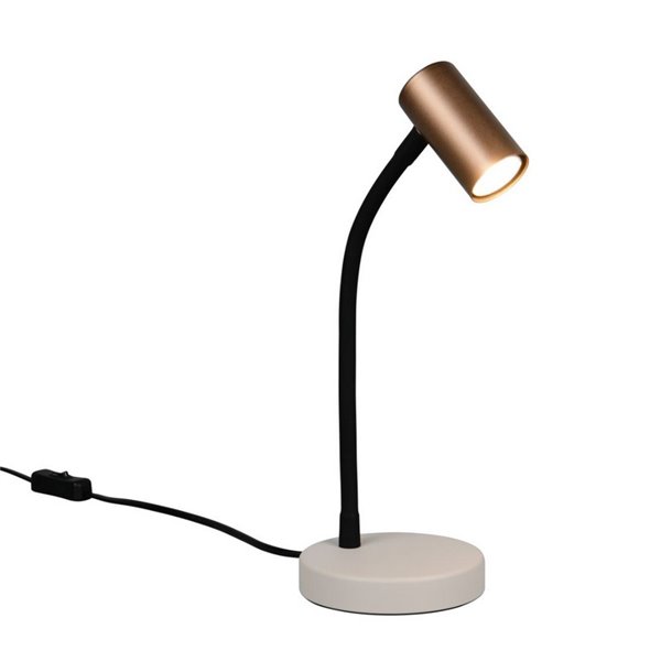 Lámpara de sobremesa TARYN, foco orientable, bombilla excl. 1x GU10 max. 5W IP20 Café